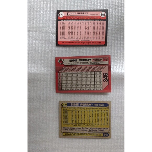 Eddie Murray Baseball Cards Mint - Picture 2 of 8